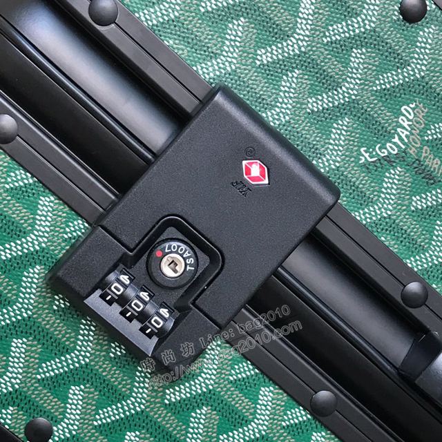 Goyard行李箱 90048 戈雅拉杆箱 標誌性的印花圖案配鋁框 復古形拉箱 20寸登機箱xzx1210